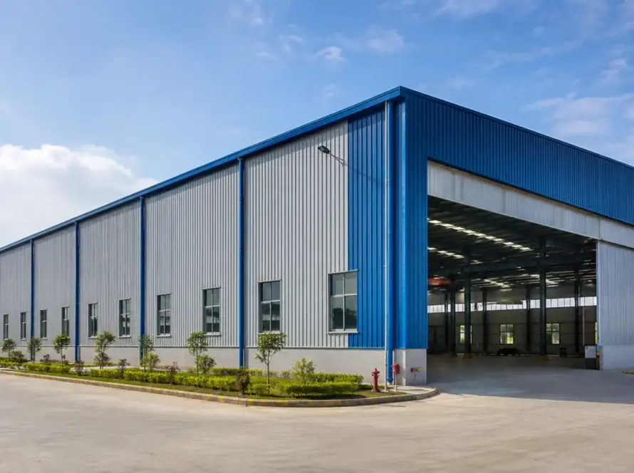 Modern Pre Engineered Building warehouse structure used for industrial construction