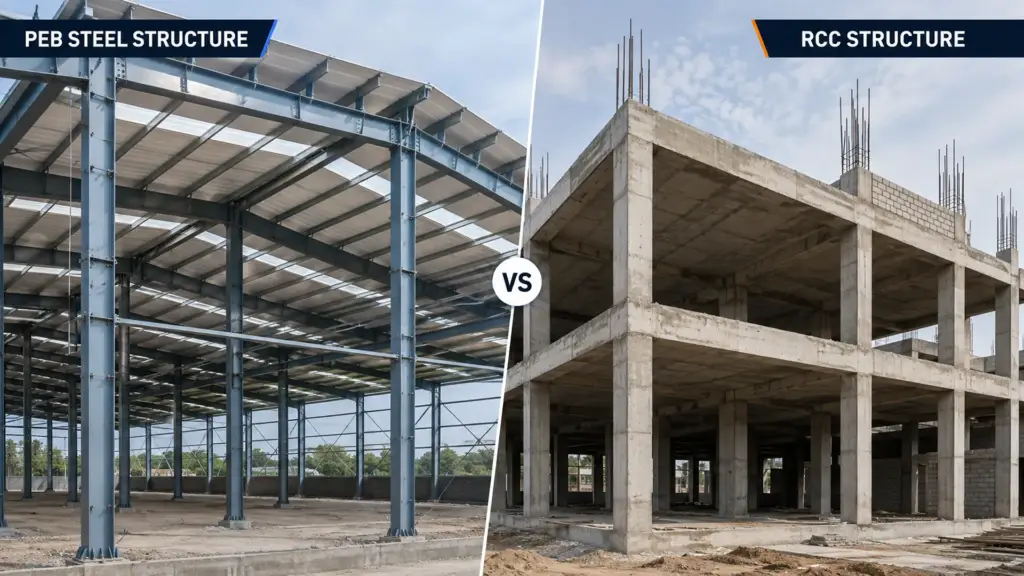 PEB vs RCC construction for industrial buildings